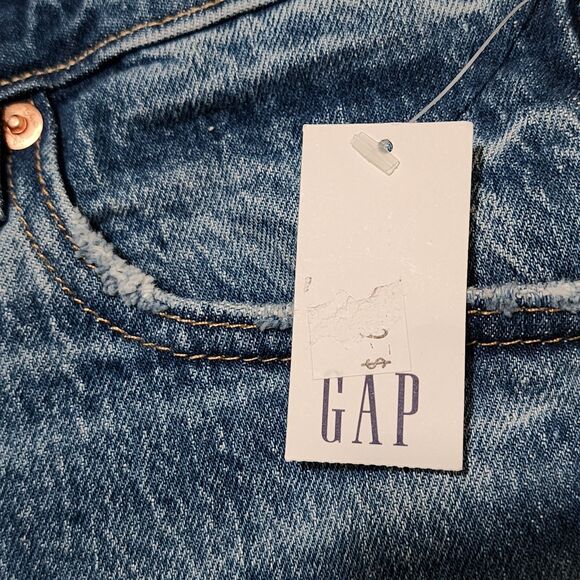 NWT GAP Womens Cheeky Straight High Rise Jeans Blue Button Fly Size 28/6R - Picture 7 of 11